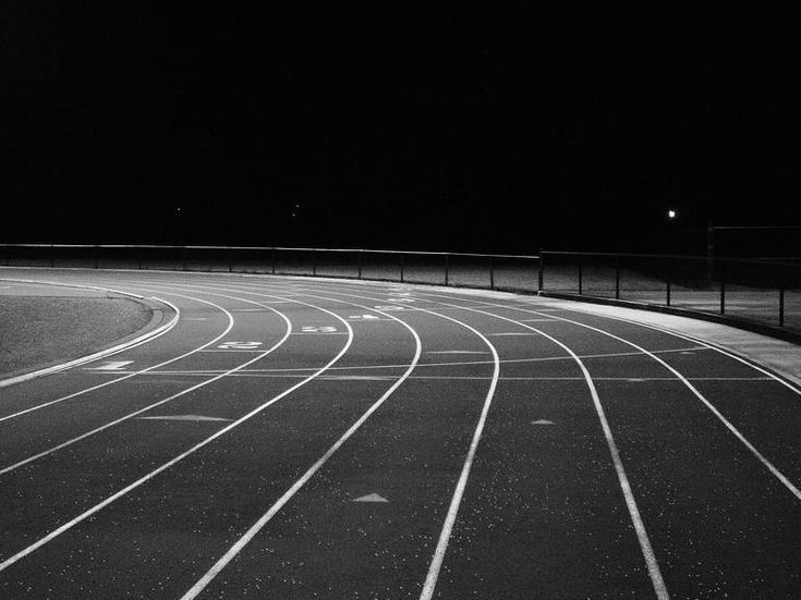 Athletic Tracks in Black