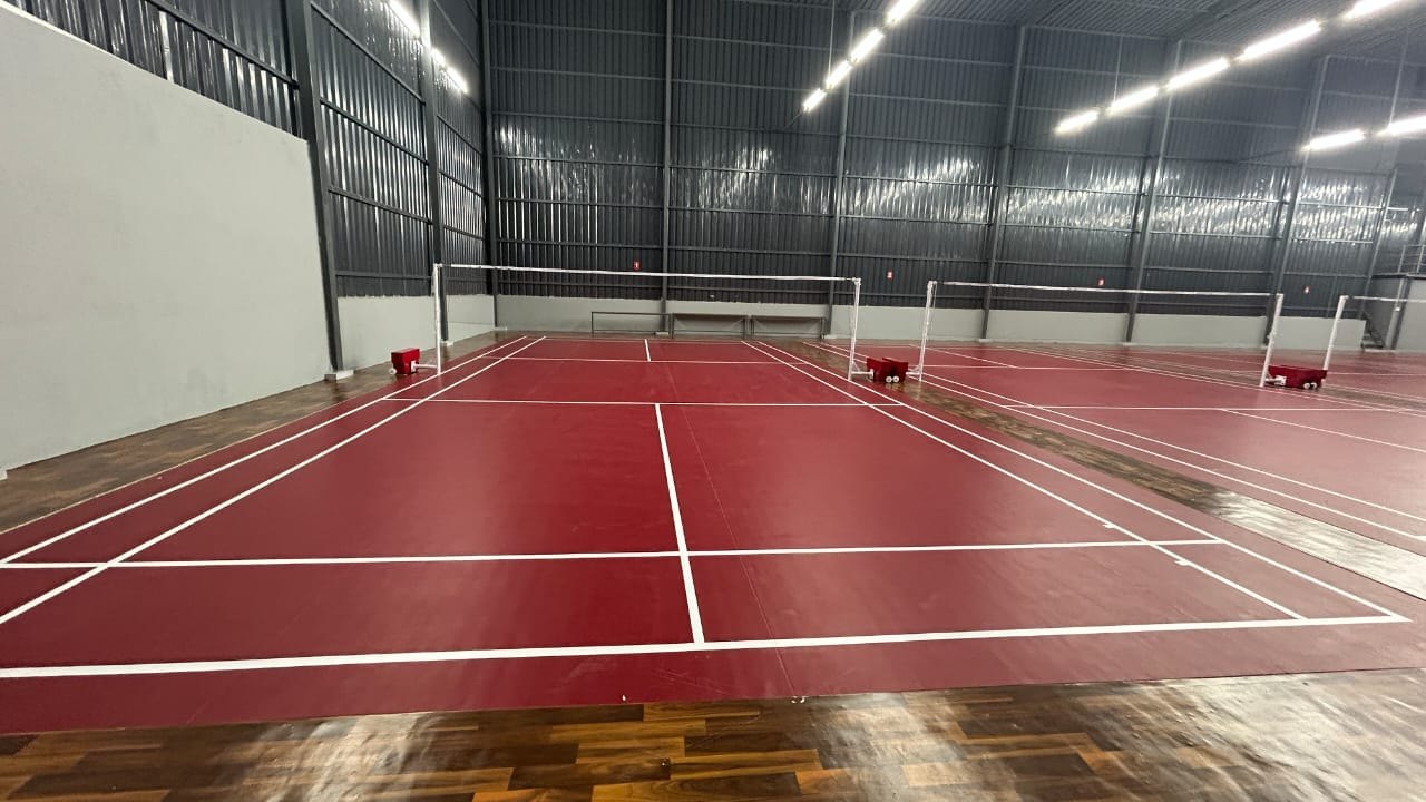 Badminton Wooden Flooring In Red
