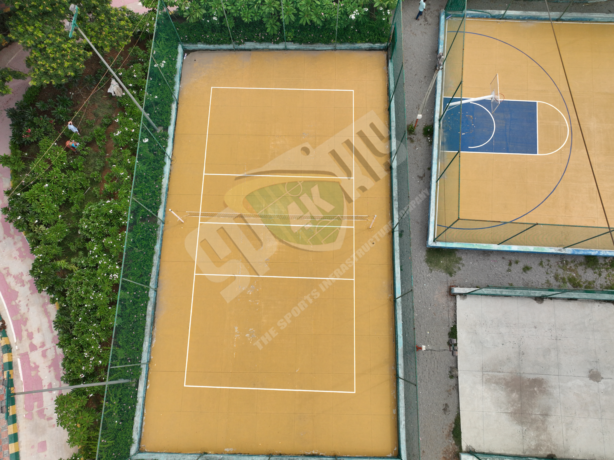 vollyball court construction